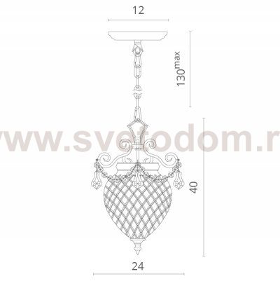 Светильник подвесной Divinare 1150/01 SP-2 Reggia