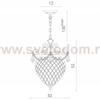 Светильник подвесной Divinare 1150/02 SP-3 Reggia