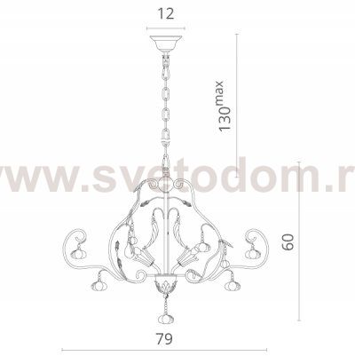 Светильник подвесной Divinare 1151/01 LM-4 Frutta