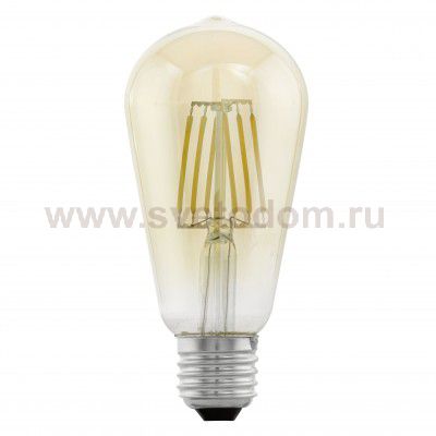 Лампа светодиодная филаментная ST64 (янтарь) Eglo 11521