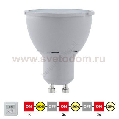 Лампа светодиодная 3 шага диммирования COB Eglo 11542