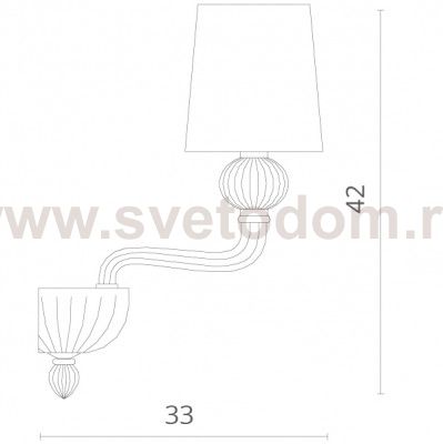 Светильник настенный Divinare 1154/01 AP-1 Bilancia