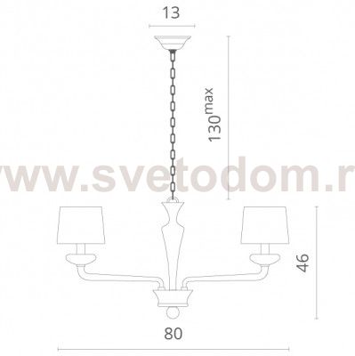 Светильник подвесной Divinare 1155/03 LM-5 Veneto