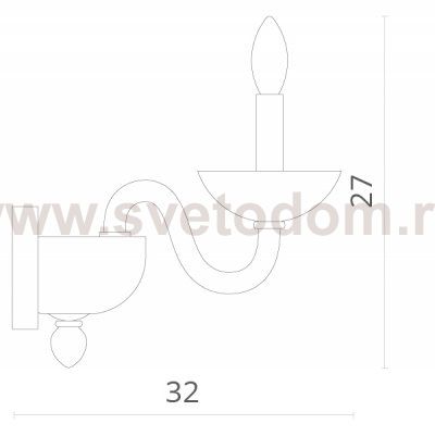 Светильник настенный Divinare 1156/03 AP-1 Letizia