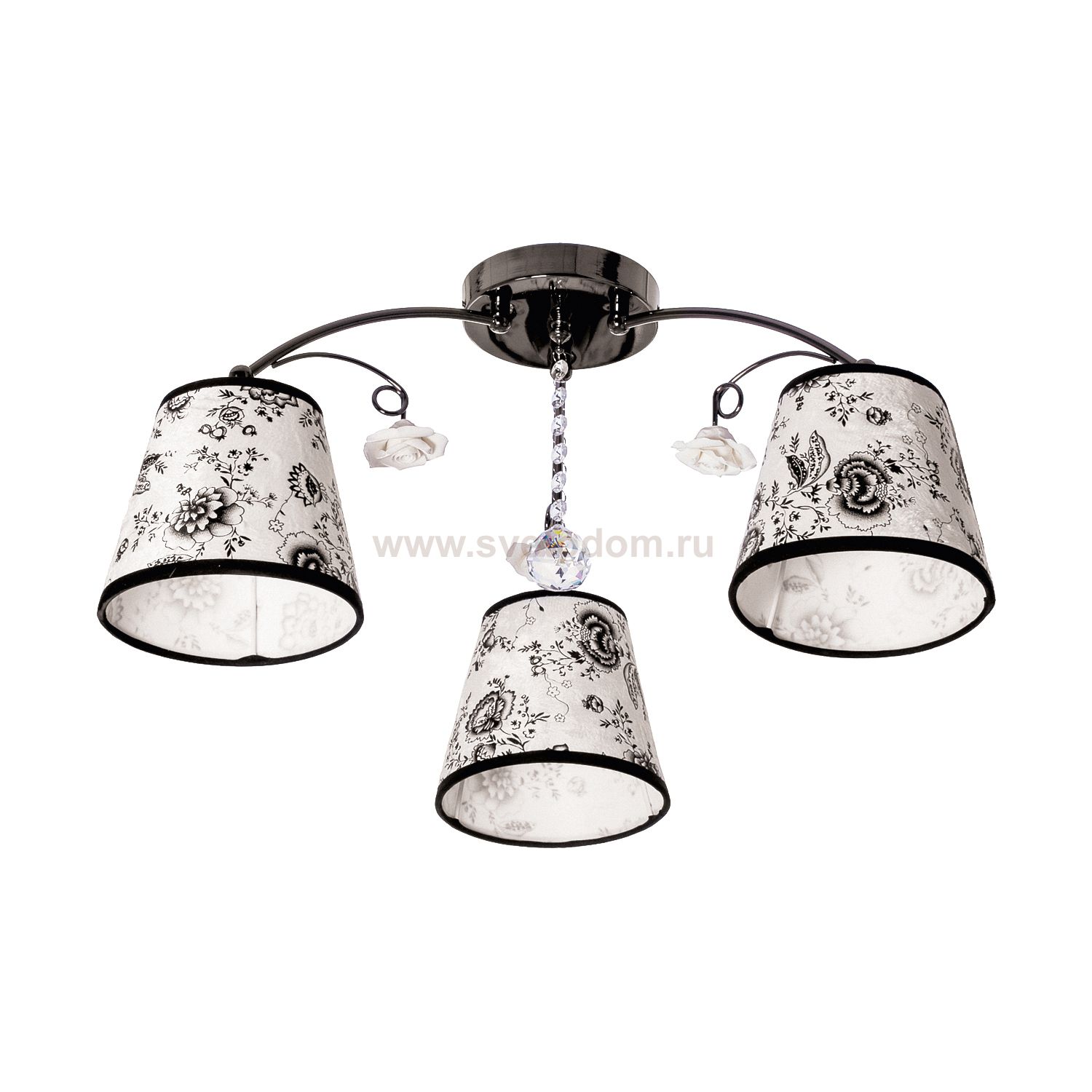 Люстра классическая Экономсвет 11580/3PEARL BLSCK