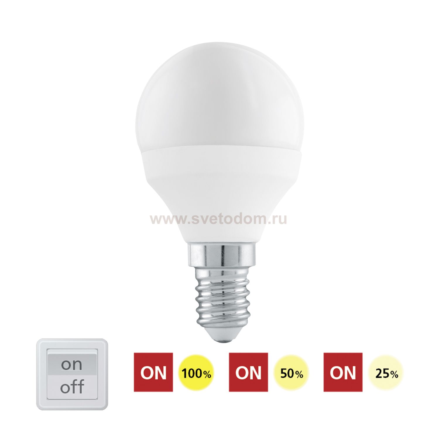 Лампа светодиодная 3 шага диммирования P45 Eglo 11583