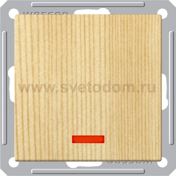 Выключатель Wessen 59 с/у без рамки одноклавишный c индик. сосна (VS116-153-7-86)