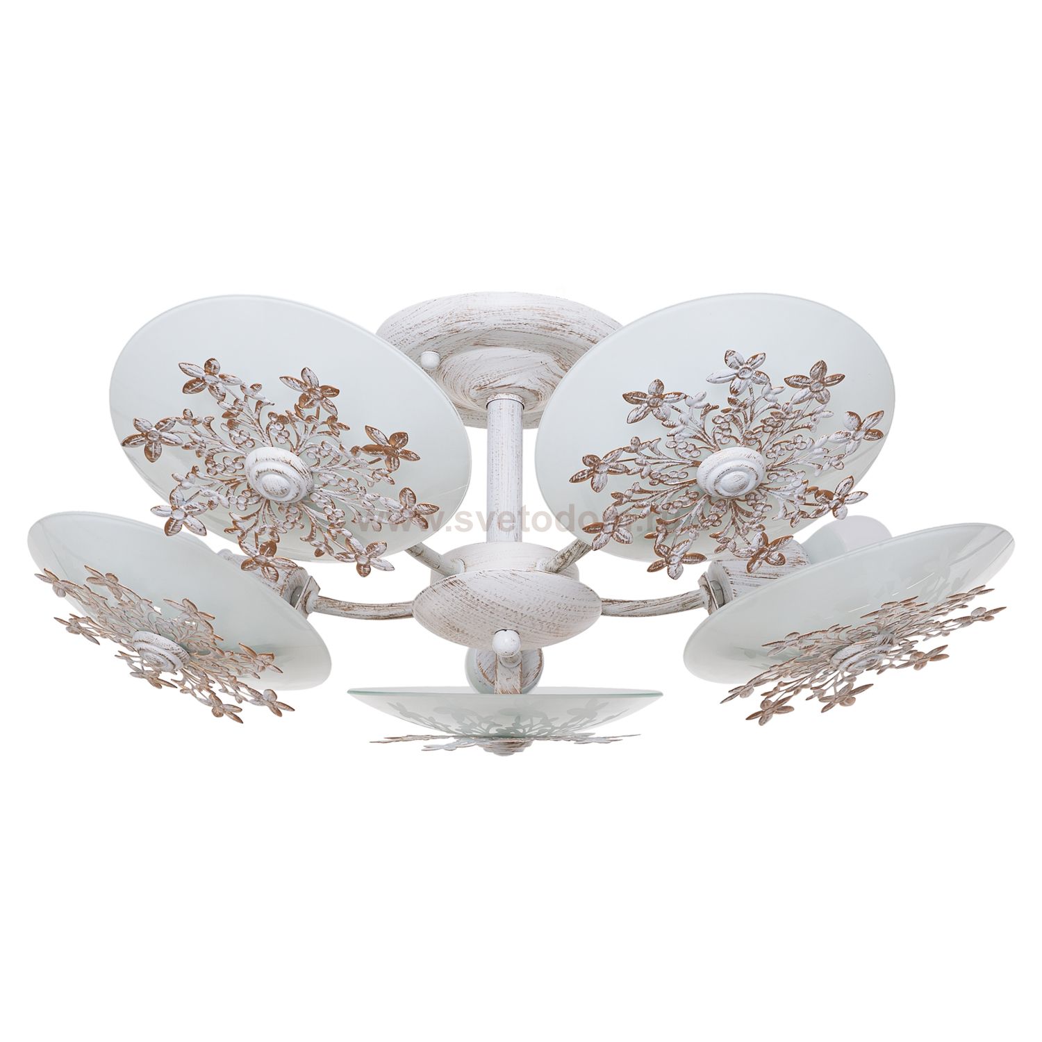 Люстра эконом Экономсвет 11651/5WG WT+WG