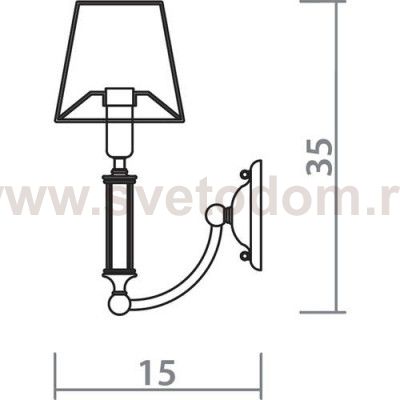 Светильник настенный Divinare 1167/01 AP-1 SORPRESA