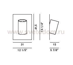 Настенный светильник Foscarini AFFIX золотой