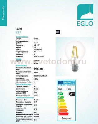 Лампа светодиодная Eglo 11702