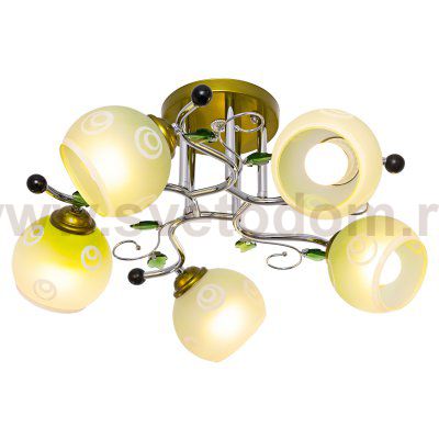 Люстра эконом Экономсвет 1180LM/5GR CR GR