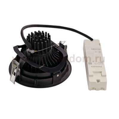 SLV 118110 SUPROS DL Deckeneinbauleuchte, rund, schwarz, 4000lm, 3000K, SLM LED, 60° Reflektor