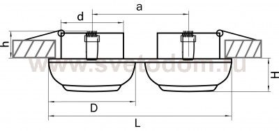 Светильник встраиваемый Lightstar 11824 Ocula