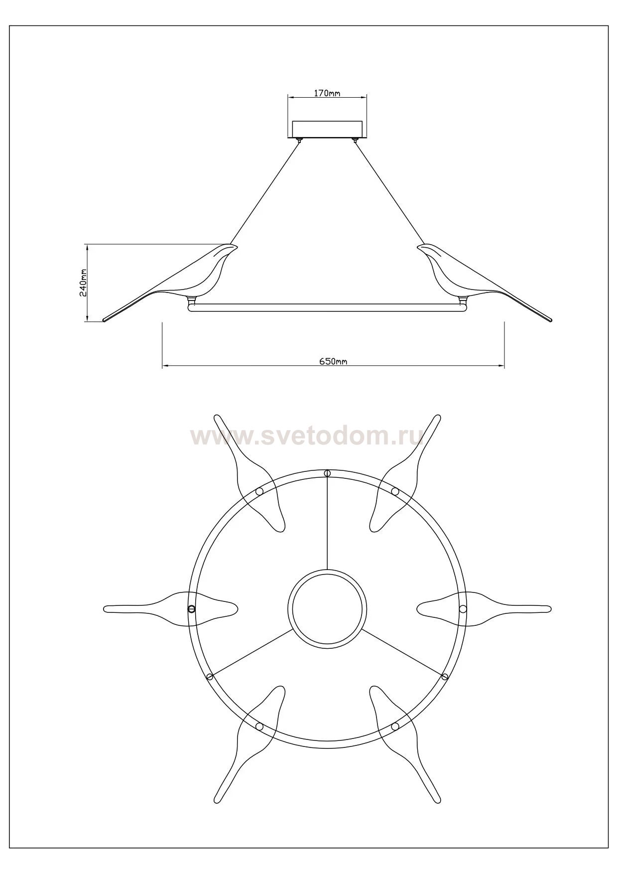 Светильник подвесной Divinare 1188/06 LM-42 SUMMER