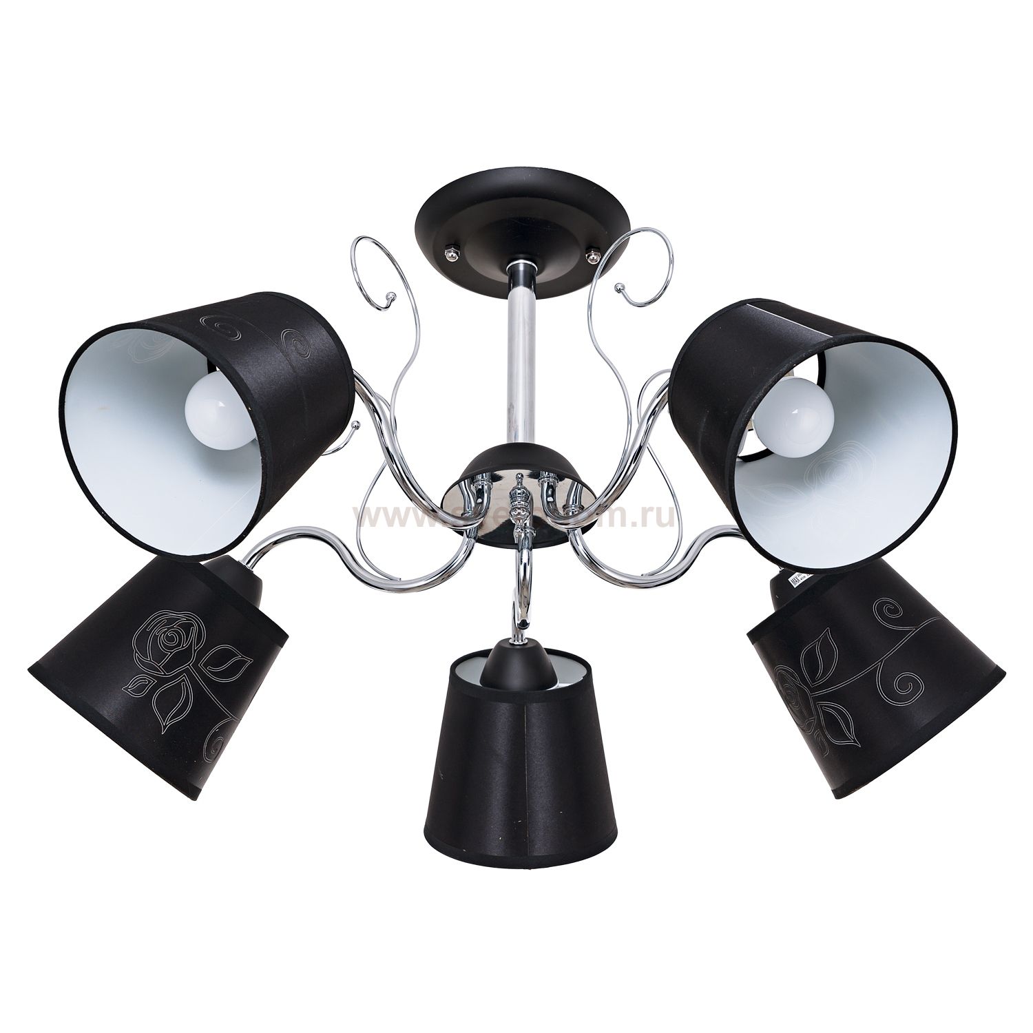 Люстра классическая Экономсвет 12031/5BK+CR BK