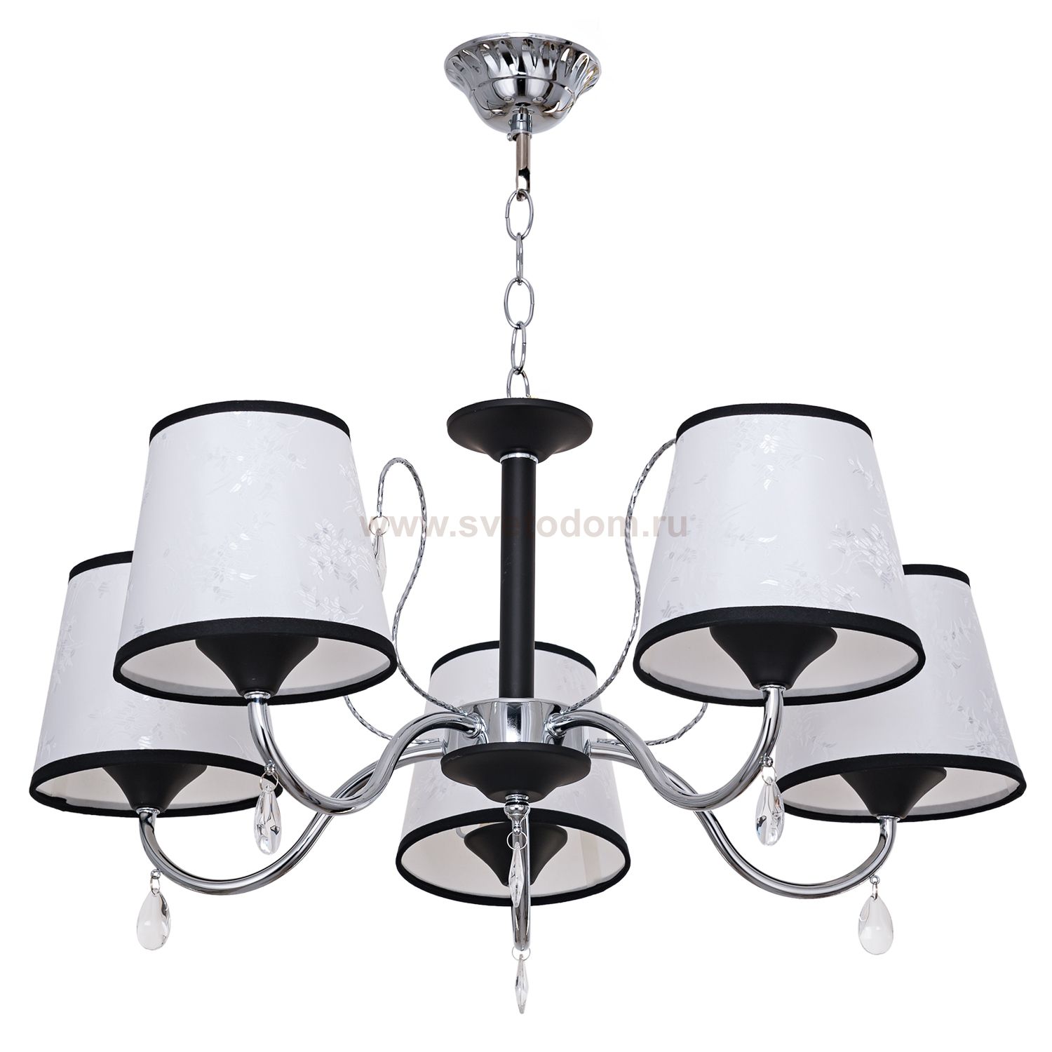 Люстра классическая Экономсвет 12044/5BK+CR WT