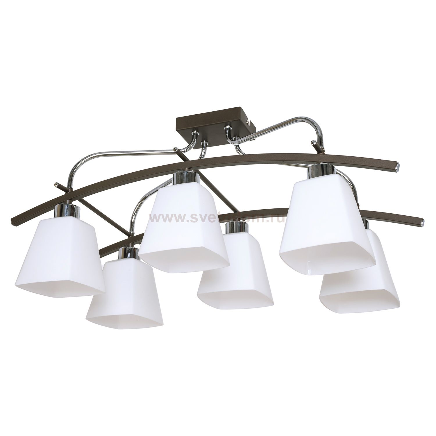 Светильник ЭкономСвет 12091/6CR+BK WT