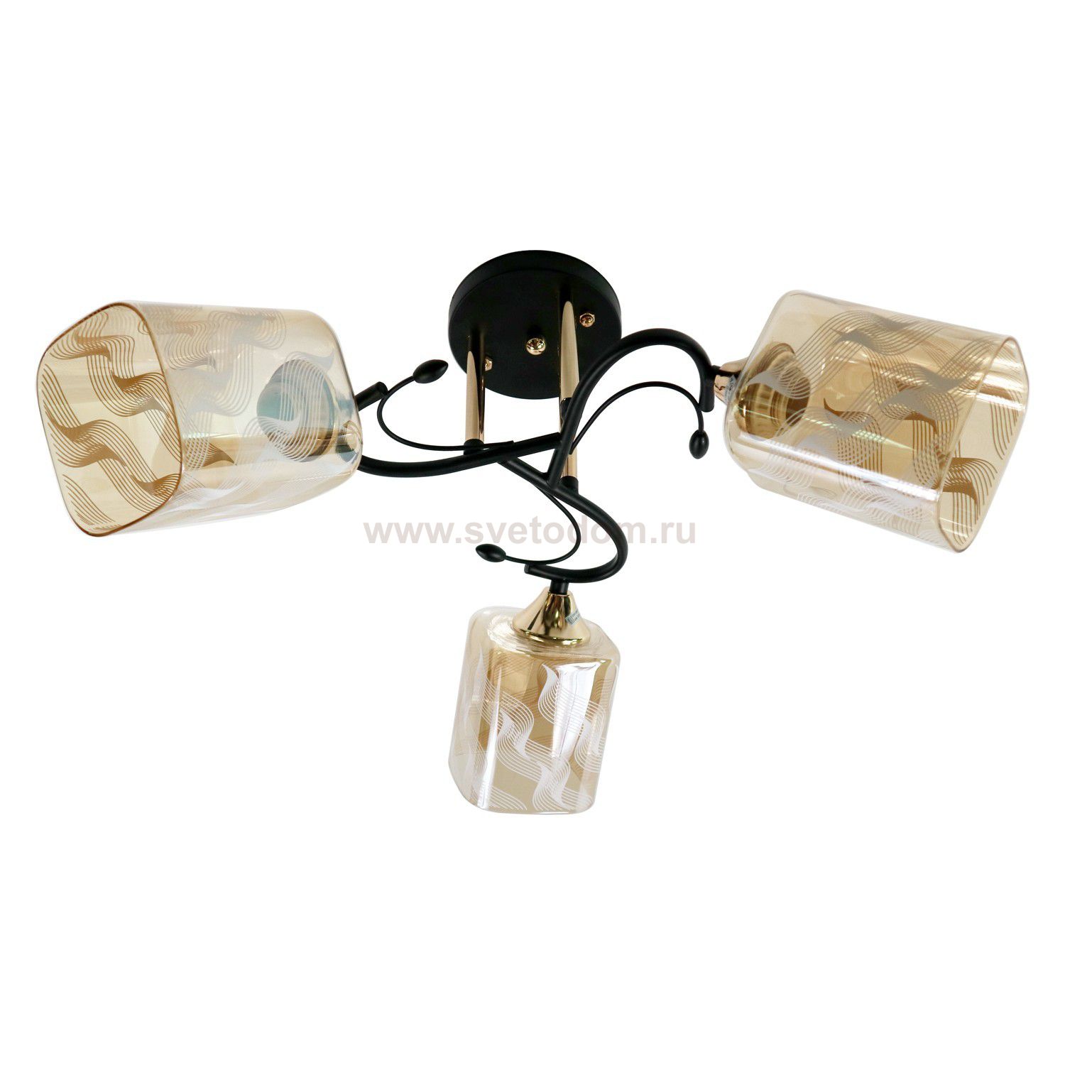 Люстра классическая Экономсвет 12097/3BK+FG AMB