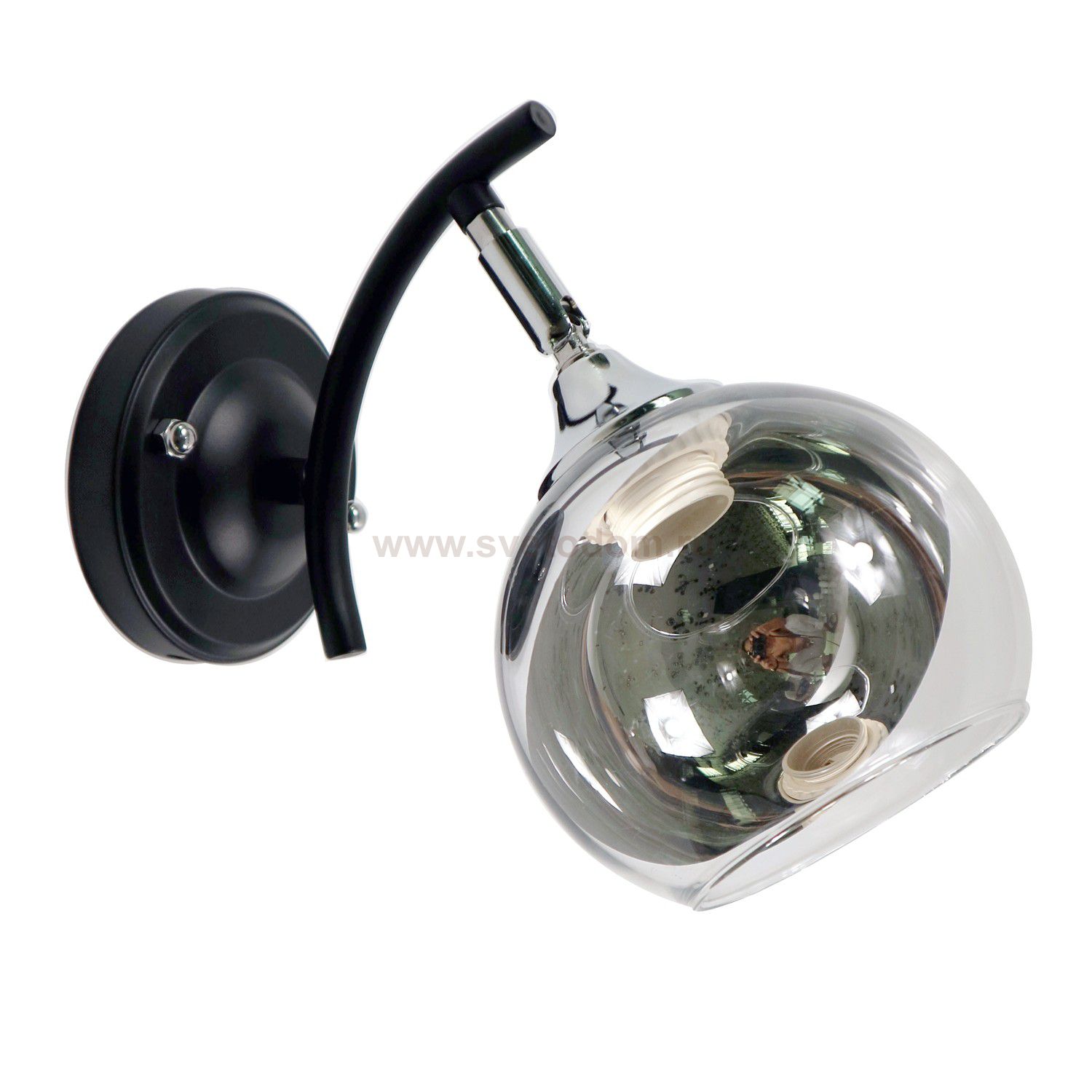 Светильник бра в стиле модерн Экономсвет 12107/1wBK+CR CR+CL