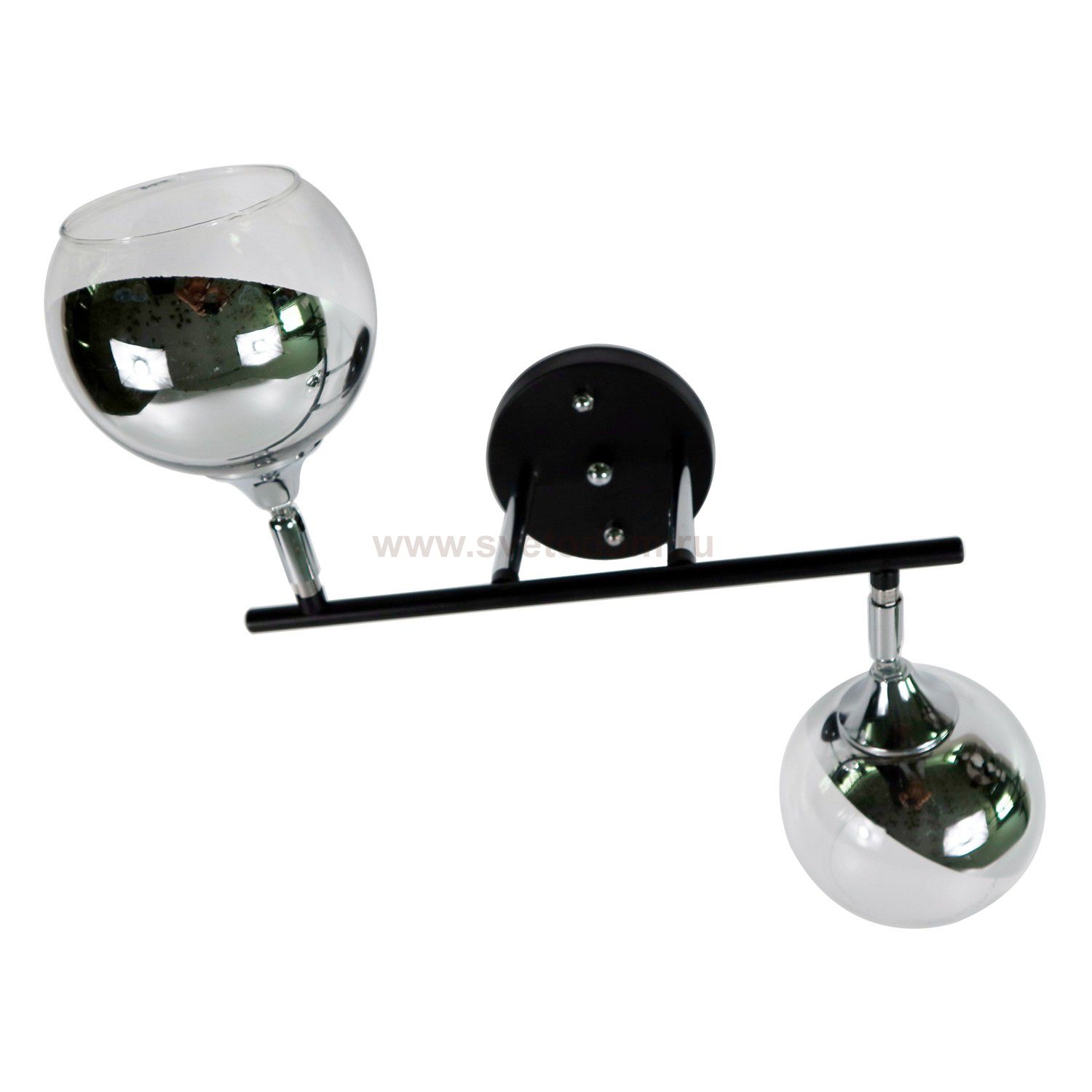 Люстра в стиле модерн Экономсвет 12107/2BK+CR CR+CL