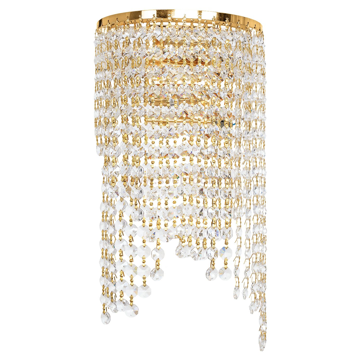 Светильник бра с хрусталем 12109B/2w L FGD WT Экономсвет