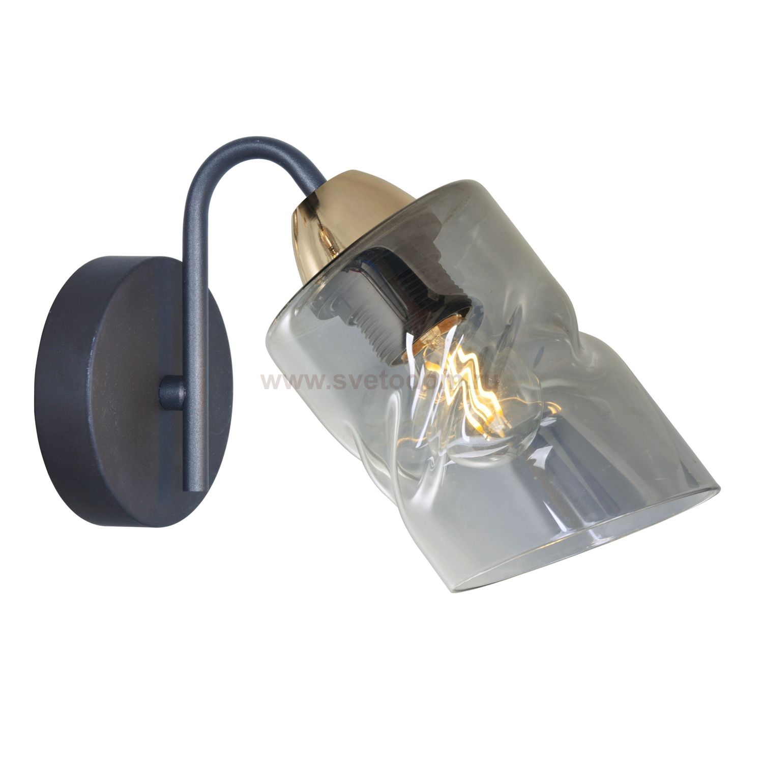 Светильник бра классическое Экономсвет 12125/1wBK+FGD SM