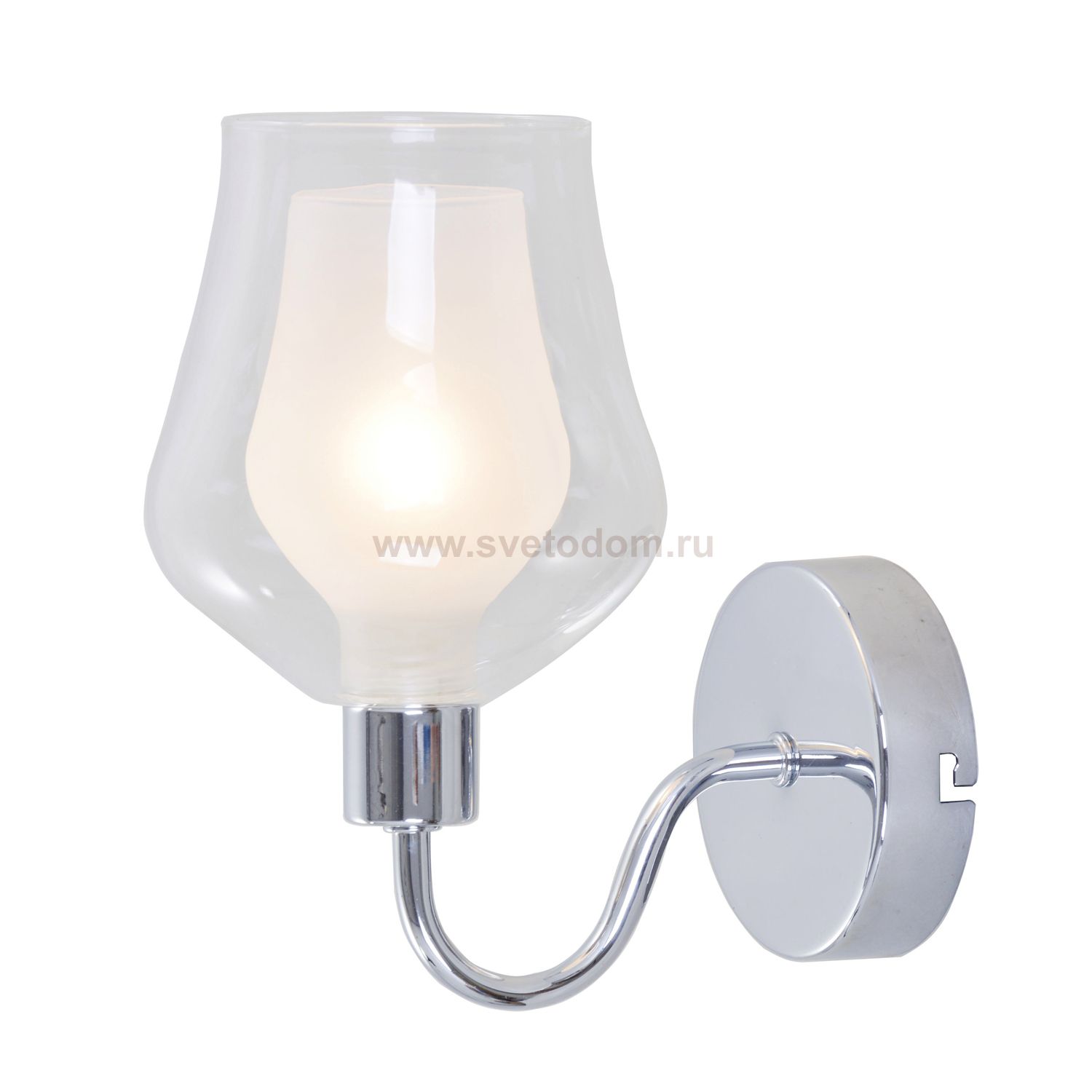 Светильник бра классическое Экономсвет 12129/1wCR WT+CL