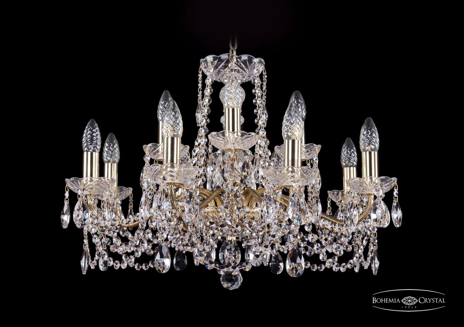 Люстра хрустальная Bohemia Ivele 1214/8+4/220/G