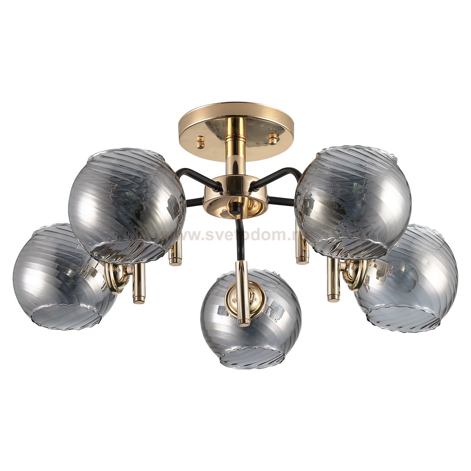 Люстра классическая Экономсвет 12159/5FG+BK SM