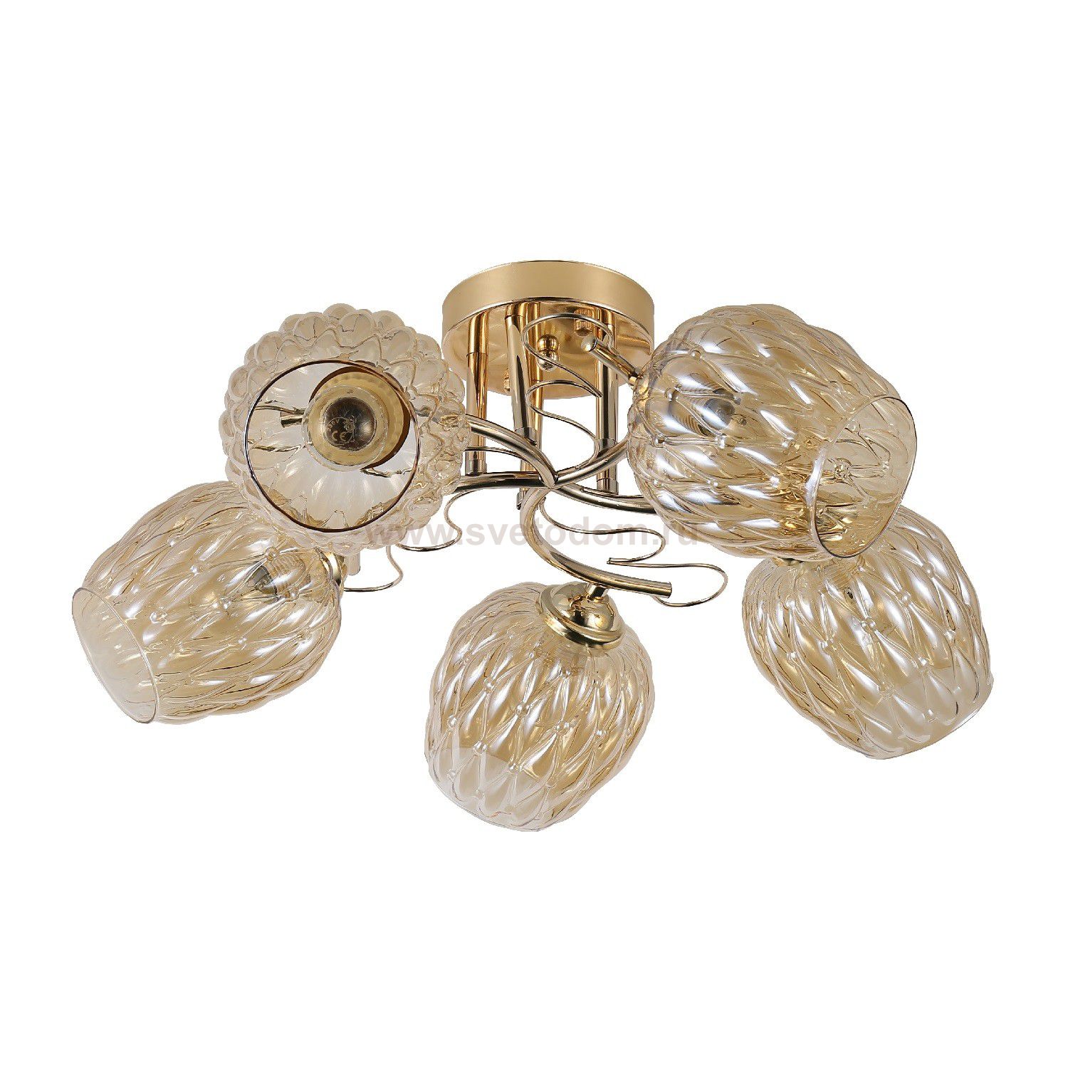 Люстра эконом 12169/5FGD AMB ЭкономСвет