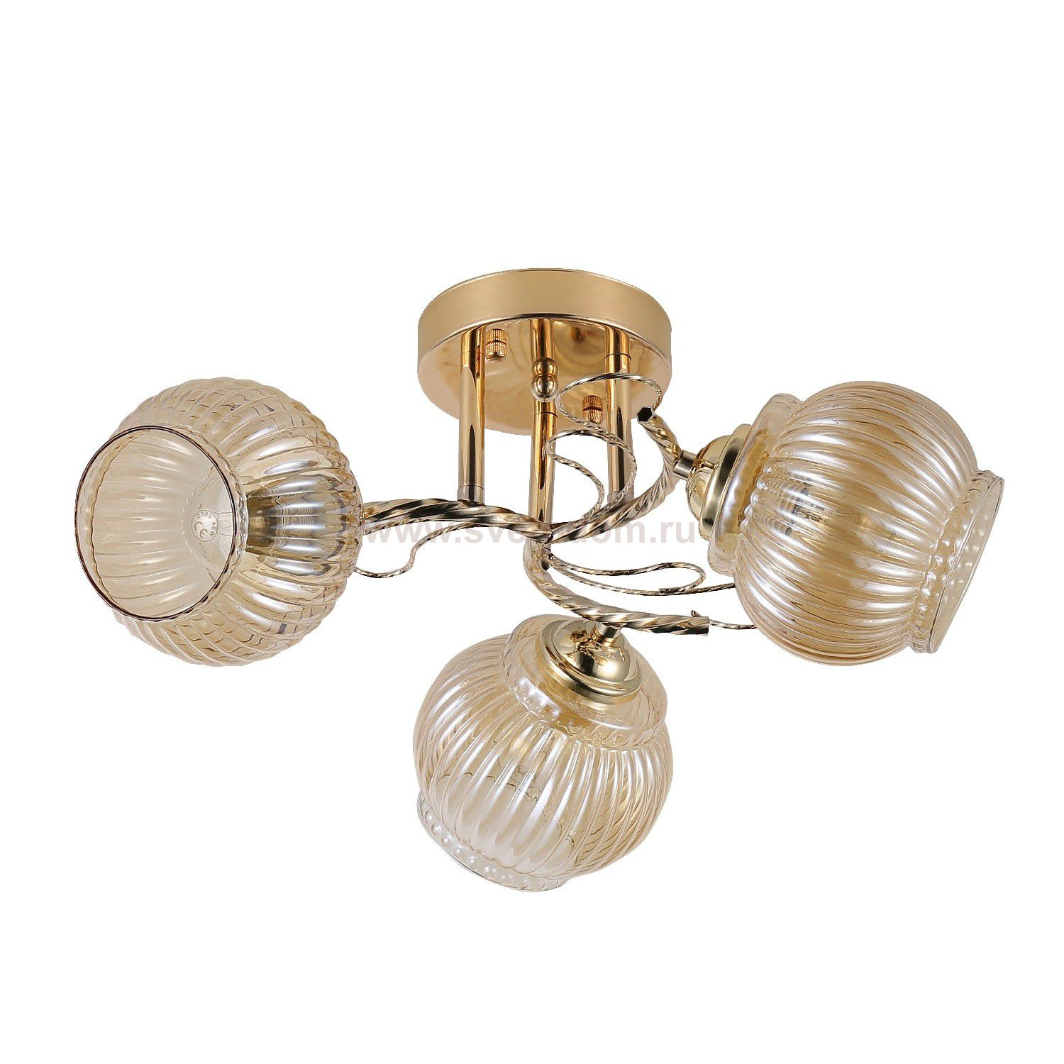 Люстра эконом 12170/3FGD AMB ЭкономСвет