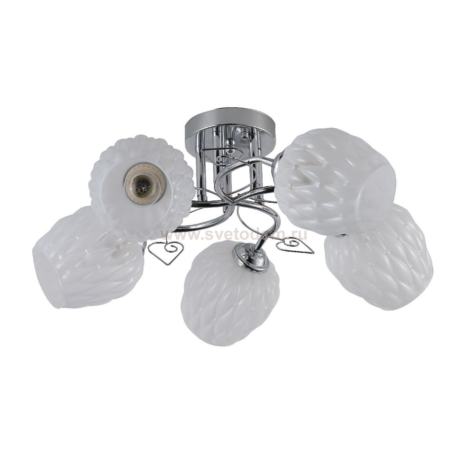 Люстра эконом 12173/5CR WT ЭкономСвет