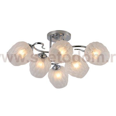 Люстра эконом 12176/6CR WT ЭкономСвет