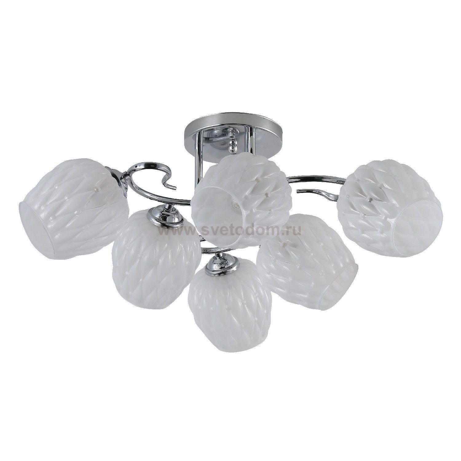 Люстра эконом 12176/6CR WT ЭкономСвет