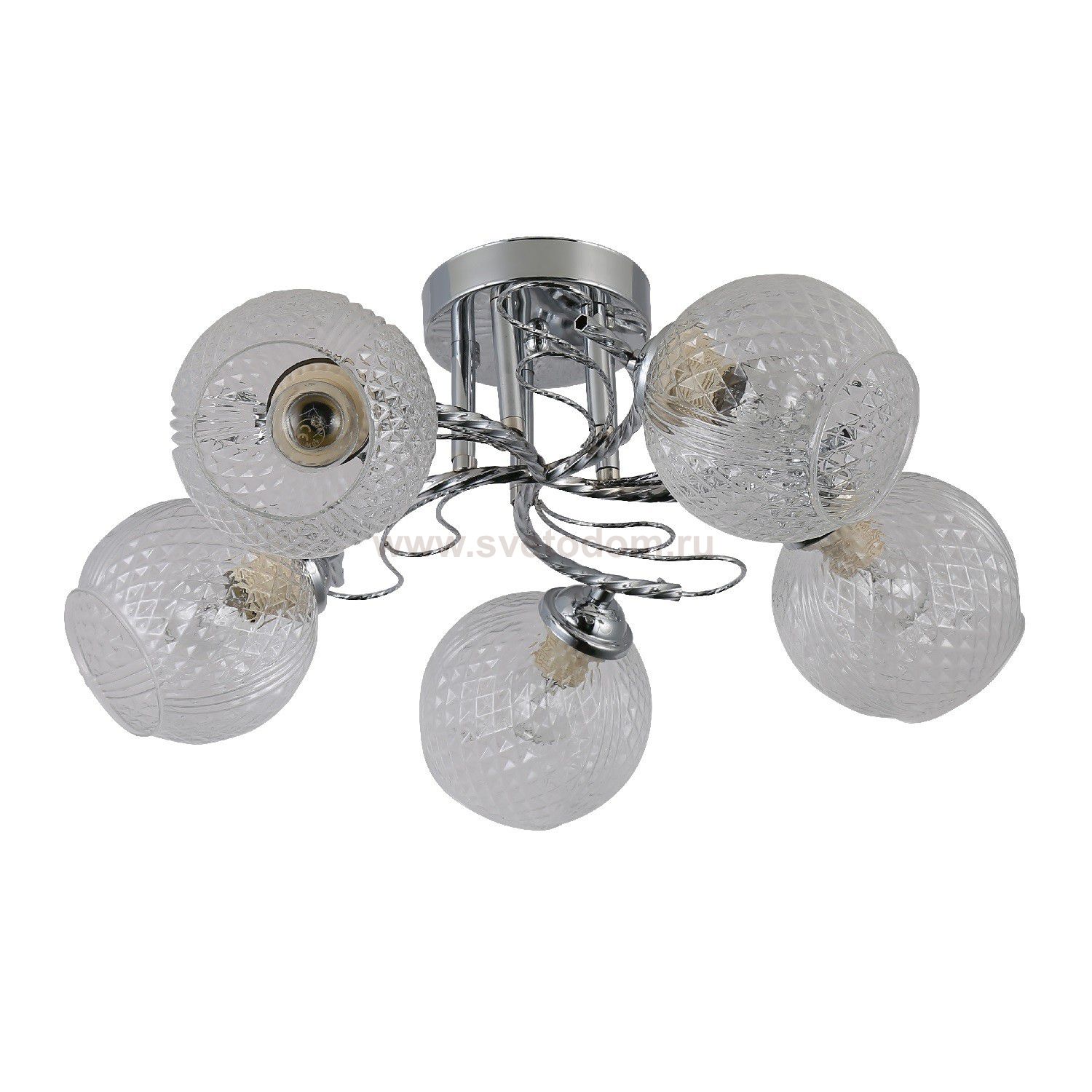 Люстра эконом 12177/5CR CL ЭкономСвет
