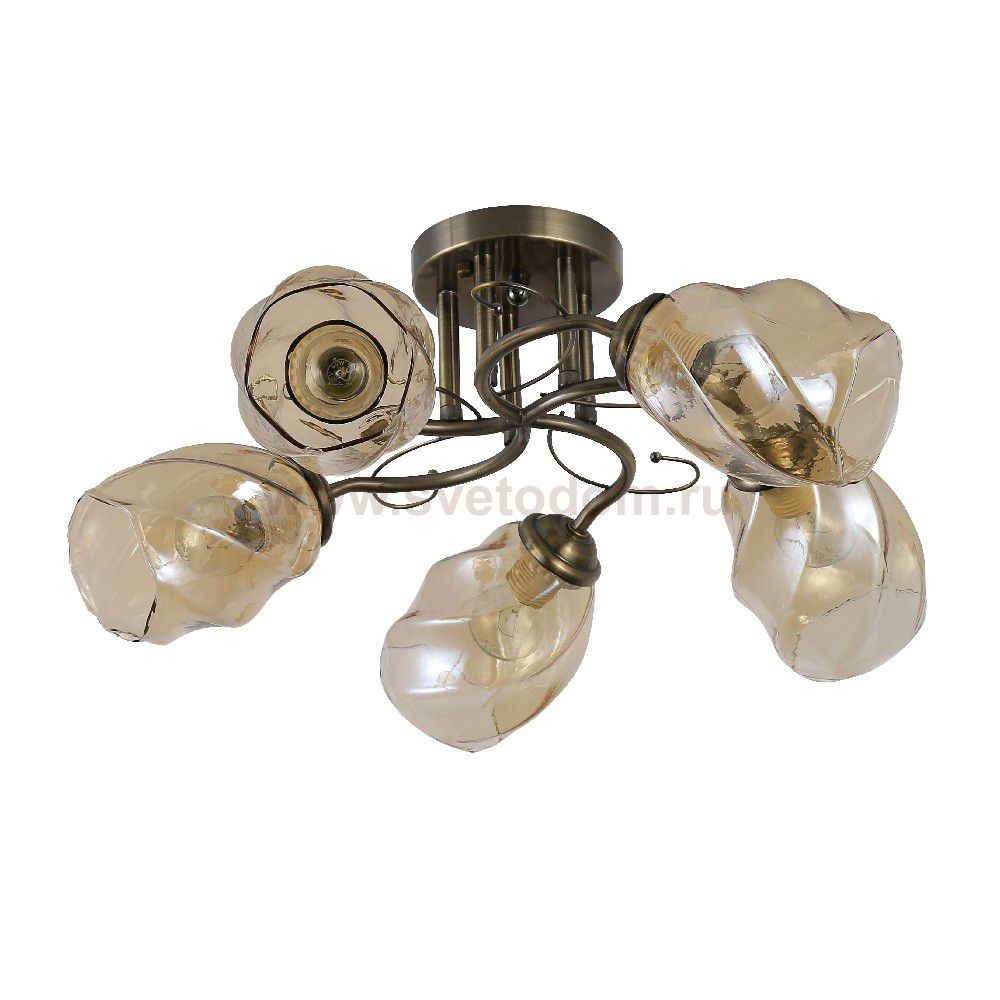 Люстра эконом 12179/5BRS AMB ЭкономСвет