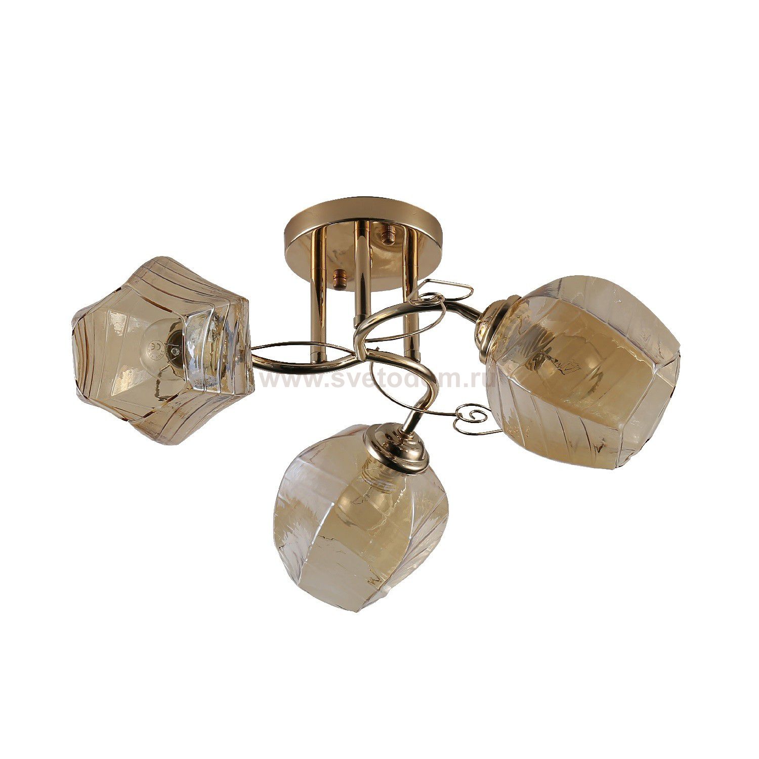 Люстра эконом 12180/3FGD AMB ЭкономСвет