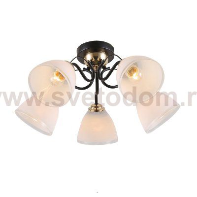 Люстра эконом 12182/5MBK+FGD WT ЭкономСвет