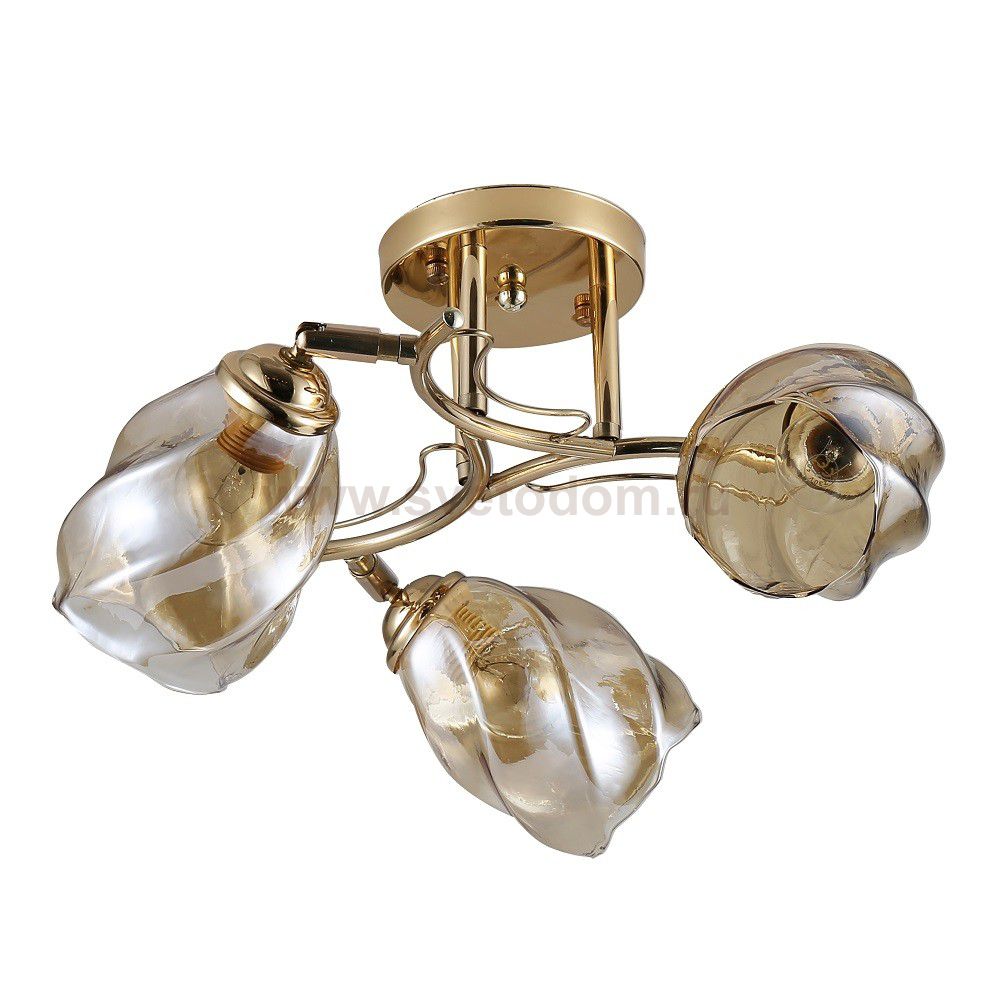 Люстра эконом 12186/3GD AMB ЭкономСвет