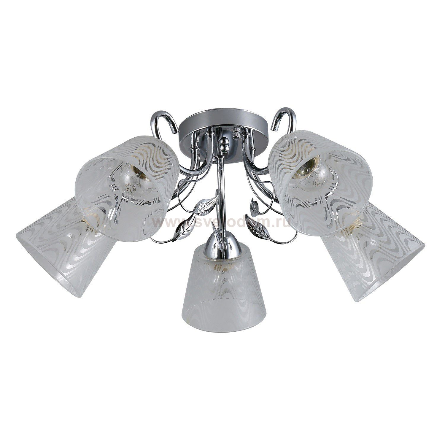 Люстра эконом 12191/5CR WT ЭкономСвет