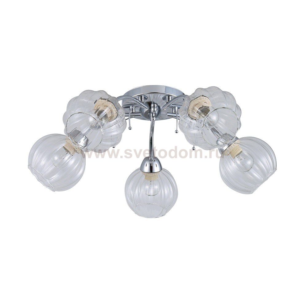 Люстра эконом 12195/5CR CL ЭкономСвет