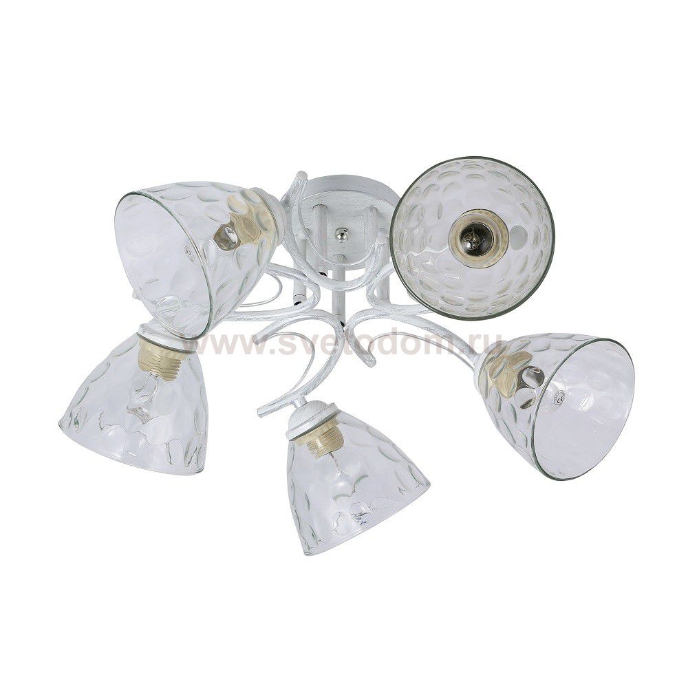 Люстра эконом 12199/5WT+SL CL ЭкономСвет