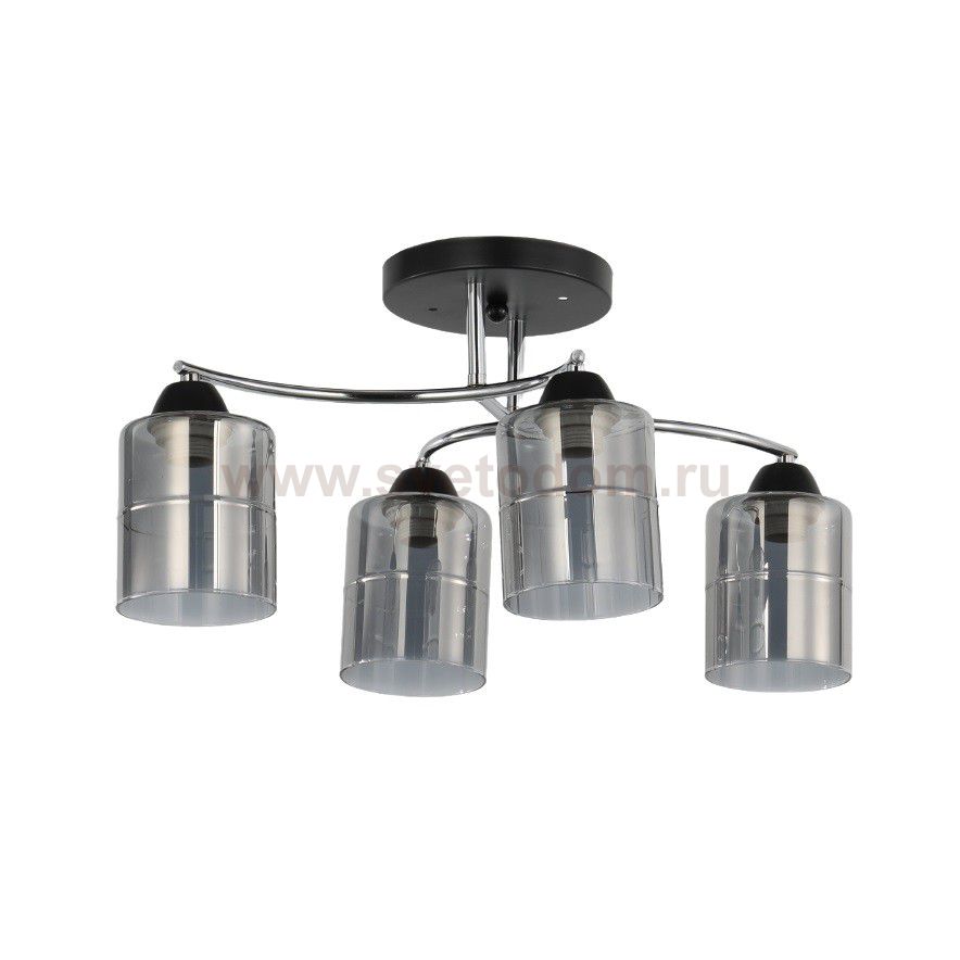 Люстра в стиле модерн 12206/4BK+CR GR Экономсвет