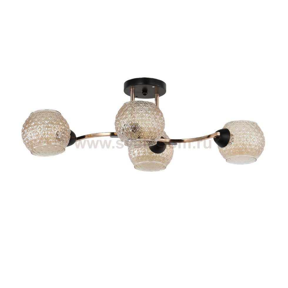 Люстра в стиле модерн 12208/4BK+FGD AMB Экономсвет