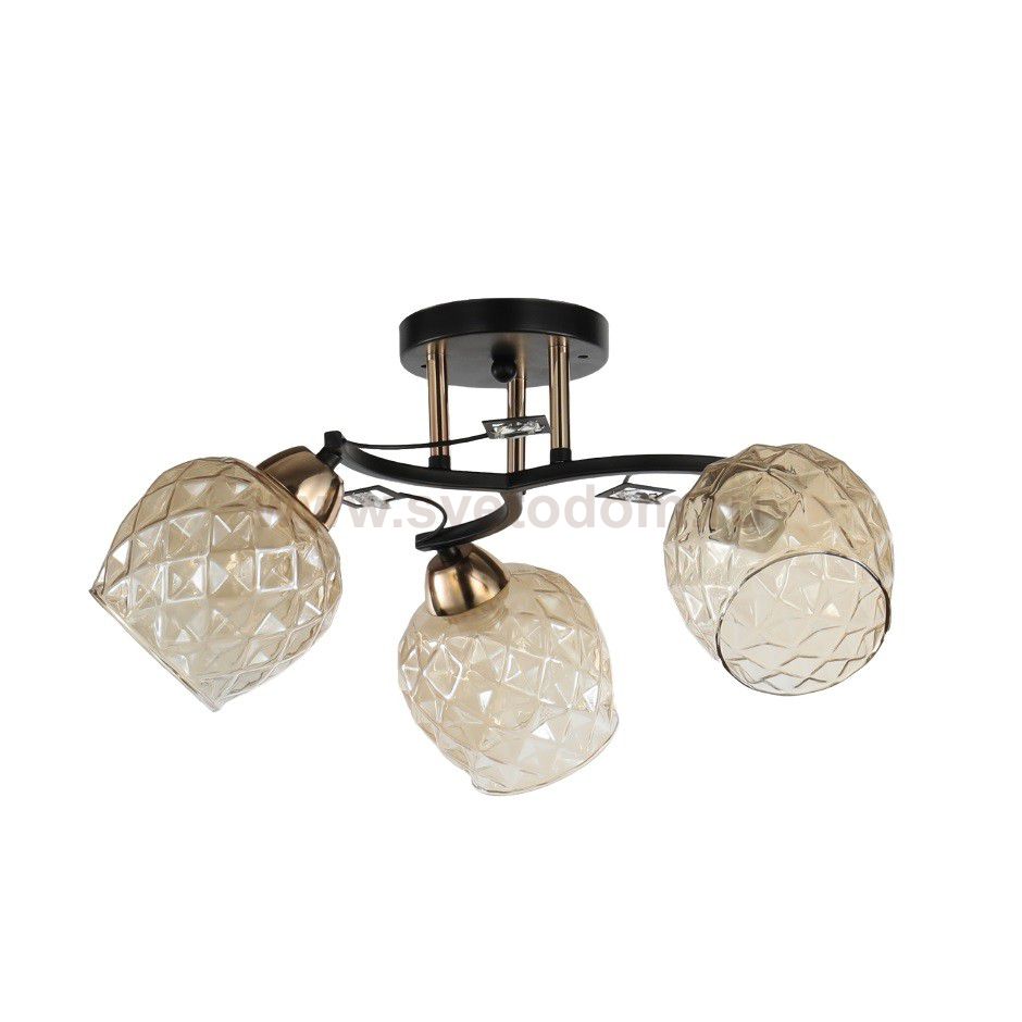 Люстра классическая 12213/3BK+FGD AMB Экономсвет