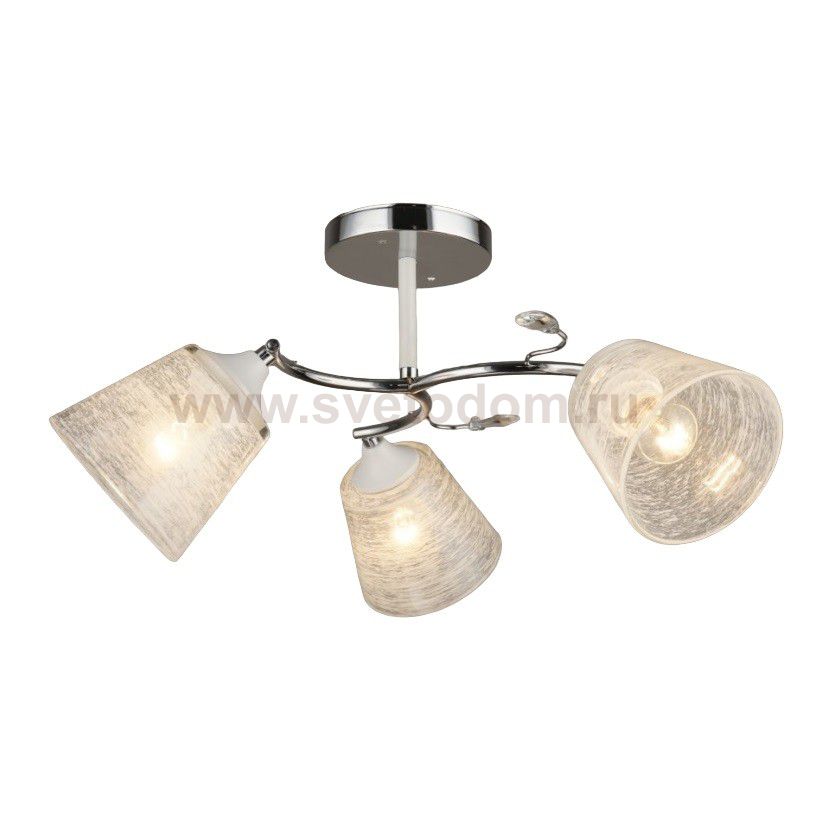 Люстра эконом 12215/3CR+WT WCL ЭкономСвет