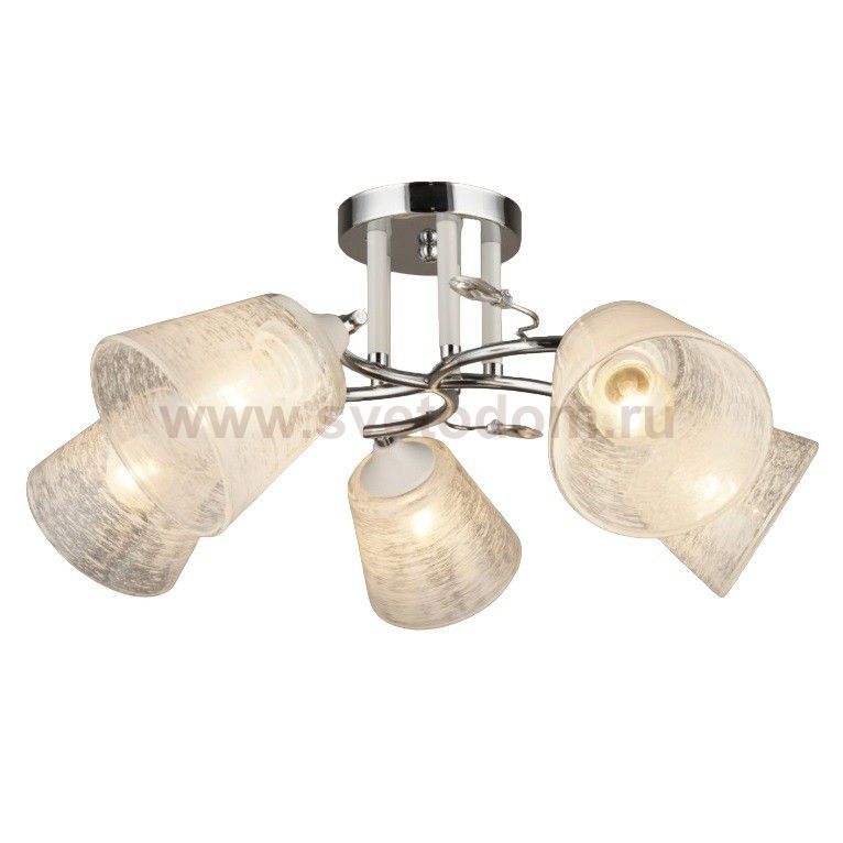 Люстра эконом 12215/5CR+WT WCL ЭкономСвет