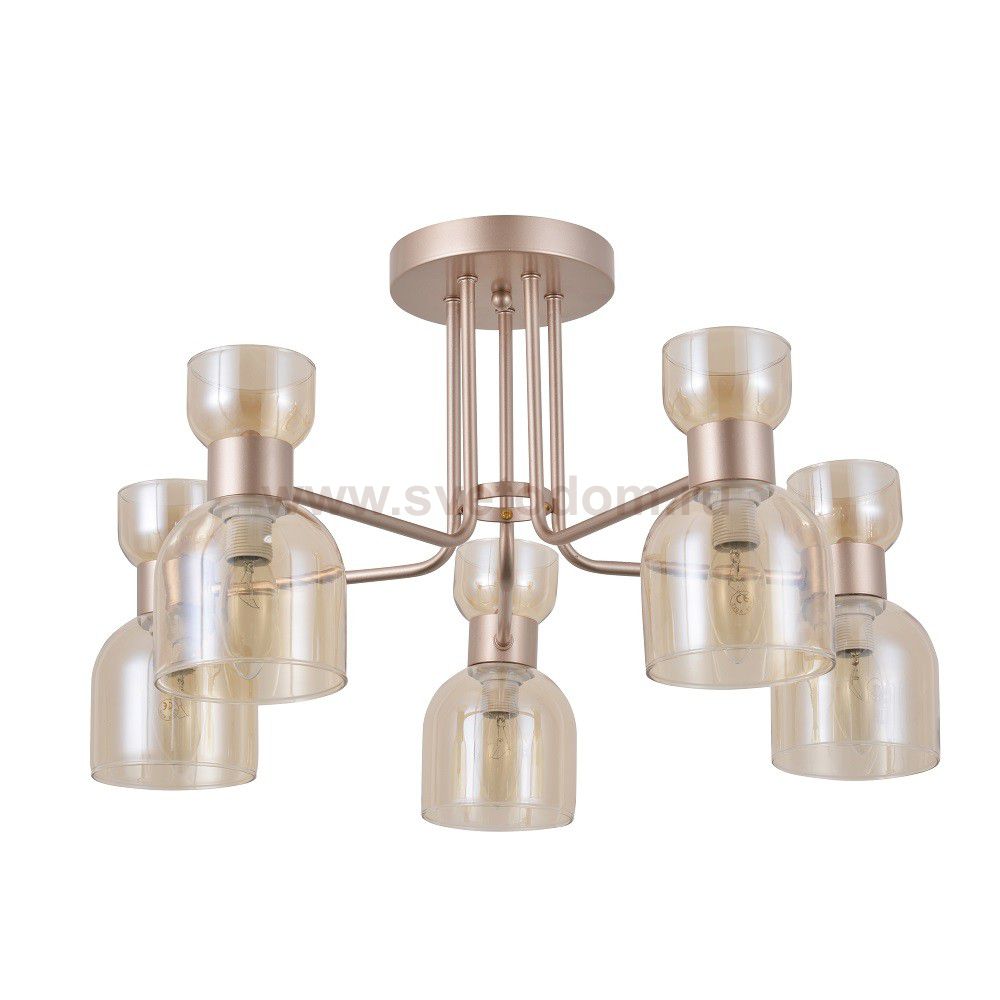 Люстра в стиле модерн 12221/5CPGD AMB ЭкономСвет