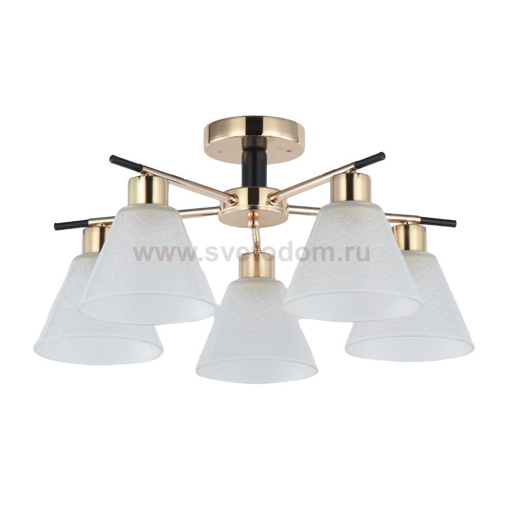 Люстра классическая 12223/5FGD+BK WT Экономсвет